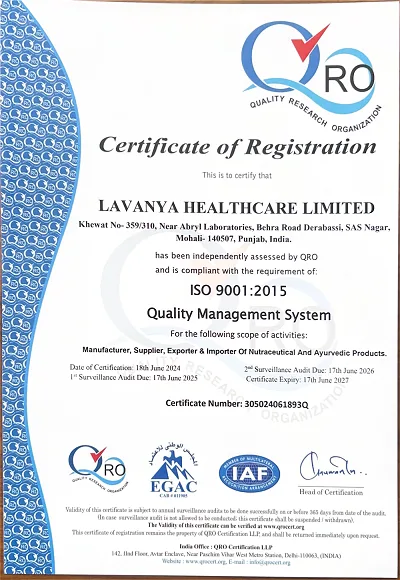 ISO 9001:2015 certificate