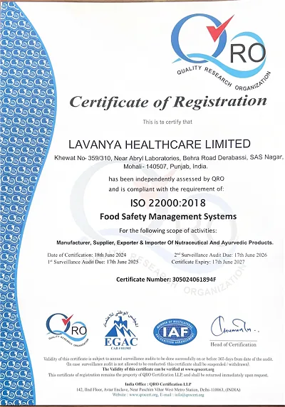iso 22000:2018 certification